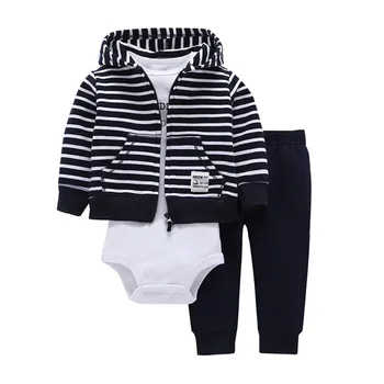 

Baby Boy Clothes Set Cotton Long-sleeved Hooded jacket hooded + Pants 3 PCS Infant Toddler suits unisex Girls clothes newborn