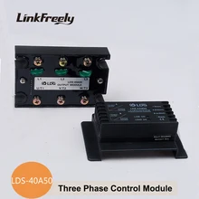 LDS-40A50 SSR Solid State Relay 50A 400VAC Soft Starting Motor Controllers 3-Phase Analog Power Control Module Voltage Relay LDS-40A50 SSR Solid State Relay 50A 400VAC Soft Starting Motor Controllers 3-Phase Analog Power Control Module Voltage Relay