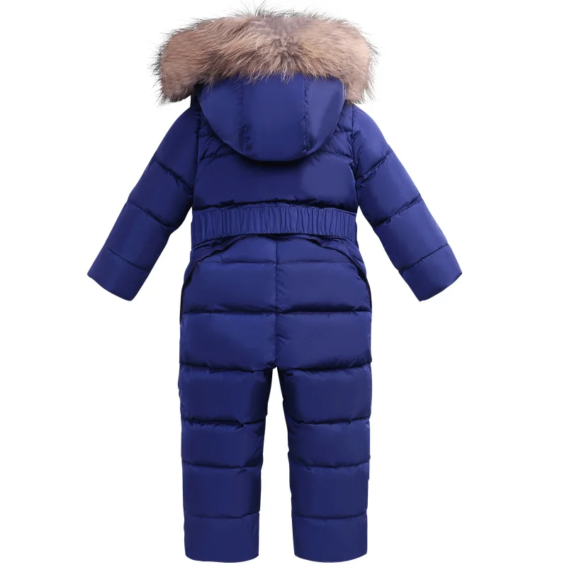 Baby Rompers New Baby Jumpsuits Boys Girls Winter Overalls Rompers Kids Snowsuit Duck Down Children Jumpsuit Hooeded Rompers