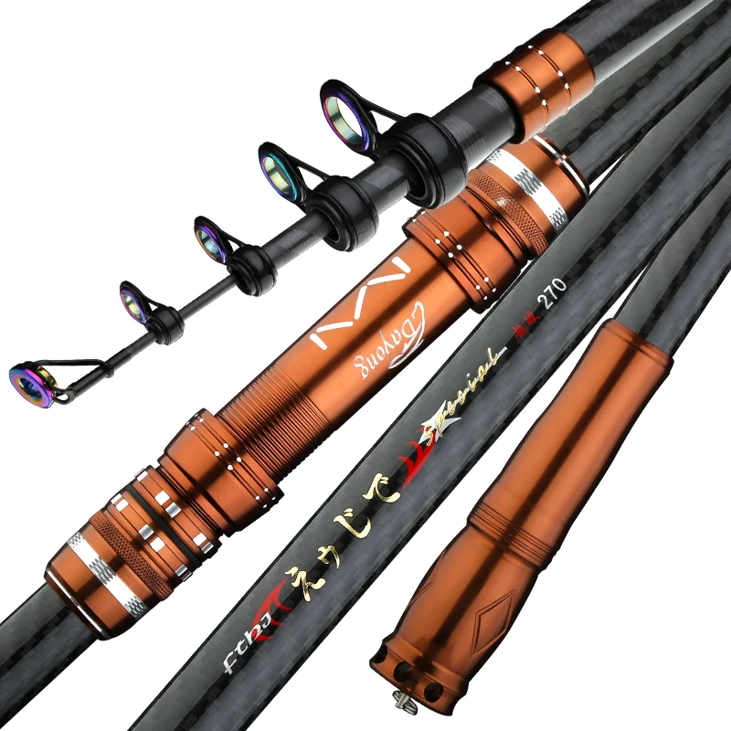  High Quality Super Hard Carbon Telescopic Fishing Rod Set with Reel Ultra Light Portable Throwing S