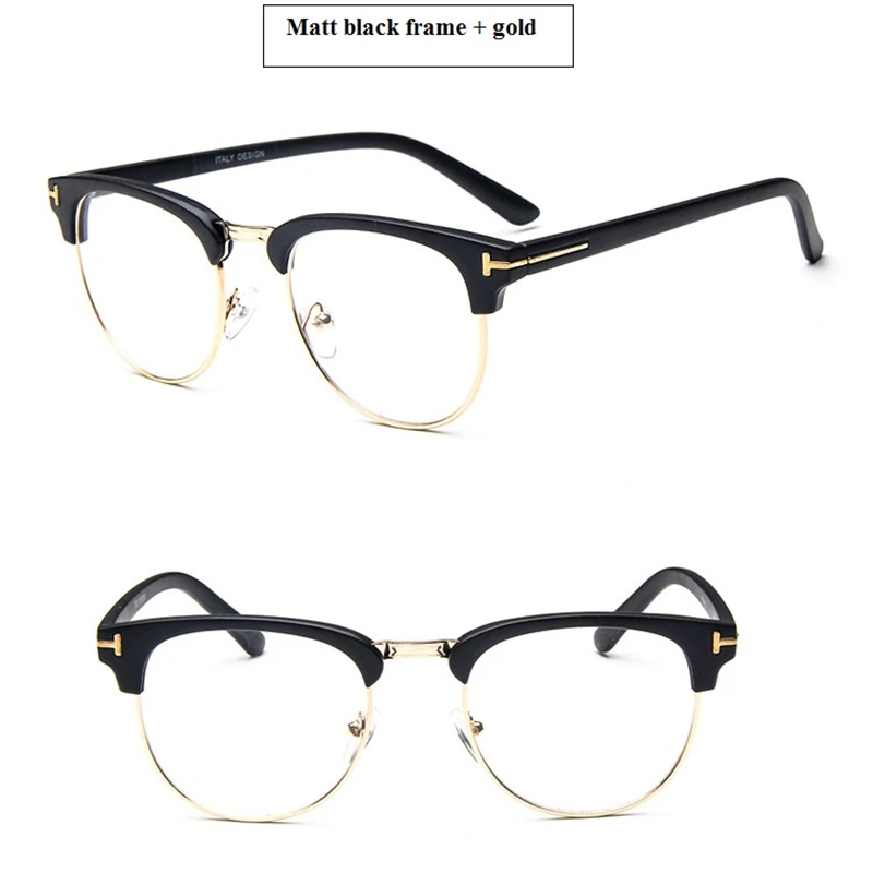 Полуметаллическая оправа для женских очков, очки для мужчин, оправа для очков, винтажная оправа для оптических очков, оправа для очков, Квадратные прозрачные очки