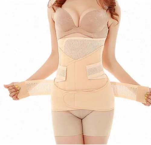 3in1 Belly/Abdomen/Pelvis Postpartum Belt Body Recovery Shapewear Belly Slim Waist Cinchers Breathable Waist Trainer Corset