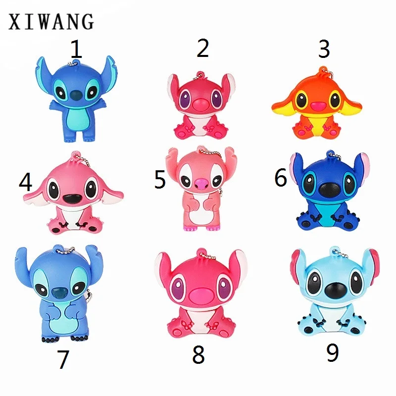 

new USB flash drive 128gb cute animal cartoon USB 2.0 4GB 8GB pen drive 16GB 32GB 64GB creative Pendrive usb memory stick Stitch