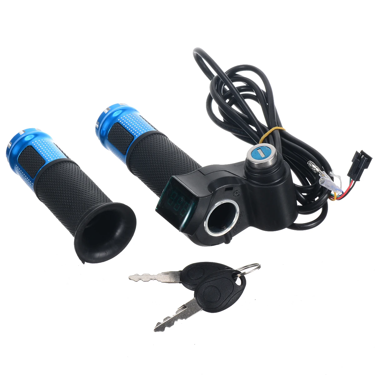 1 Pair Electric E Scooter Bike 24V 36V 48V Display Throttle Rubber Aluminum Handlebar Grip Outdoor Cycling Bicycle Parts