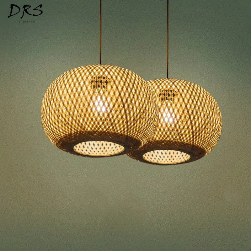 

Chinese Bamboo Art Lustre Pendant Light Southeast Asia Hanging Lamp Suspendu Loft Decor Luminaire Lamparas Lustre Lighting