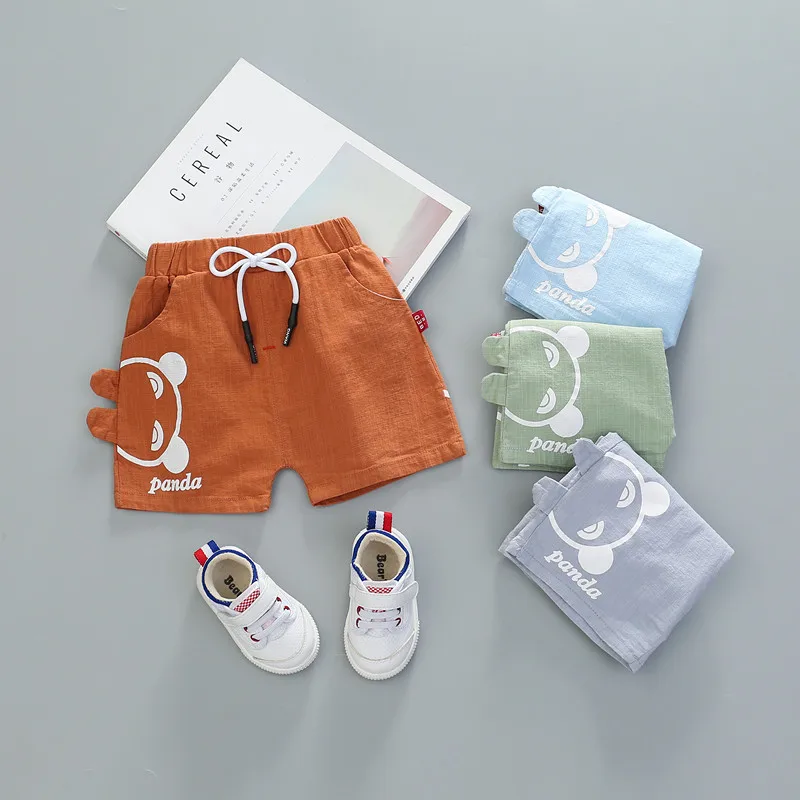 

IENENS Summer Boys Shorts Toddler Infant Cartoon Panda Shorts Kids Baby Panties Beach Short Capris Children Clothing 0-3 Years