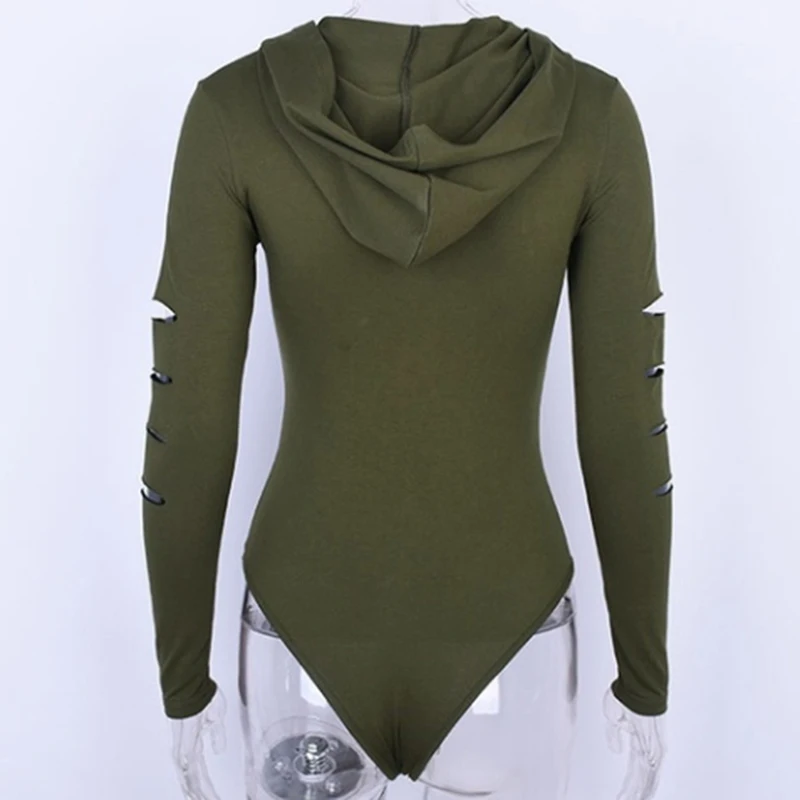 1 шт Сексуальная Bodycon комбинезон Ползунки с длинным рукавом боди Для женщин