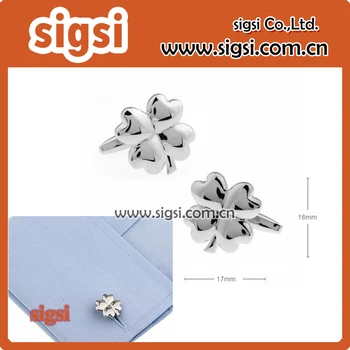 High Quality Fashion Silver Plated Four Leaf Clover Cufflinks For Mens Women Shirt Wholesale Cuff Links
High Quality Fashion Silver Plated Four Leaf Clover Cufflinks For Mens Women Shirt Wholesale Cuff Links