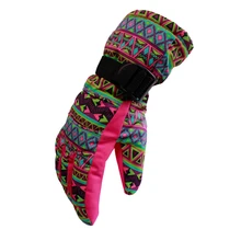 Взрослых зимние мужские женские лыжные велосипед езда теплые Водонепроницаемый ветрозащитный лыжный перчатки Coloful