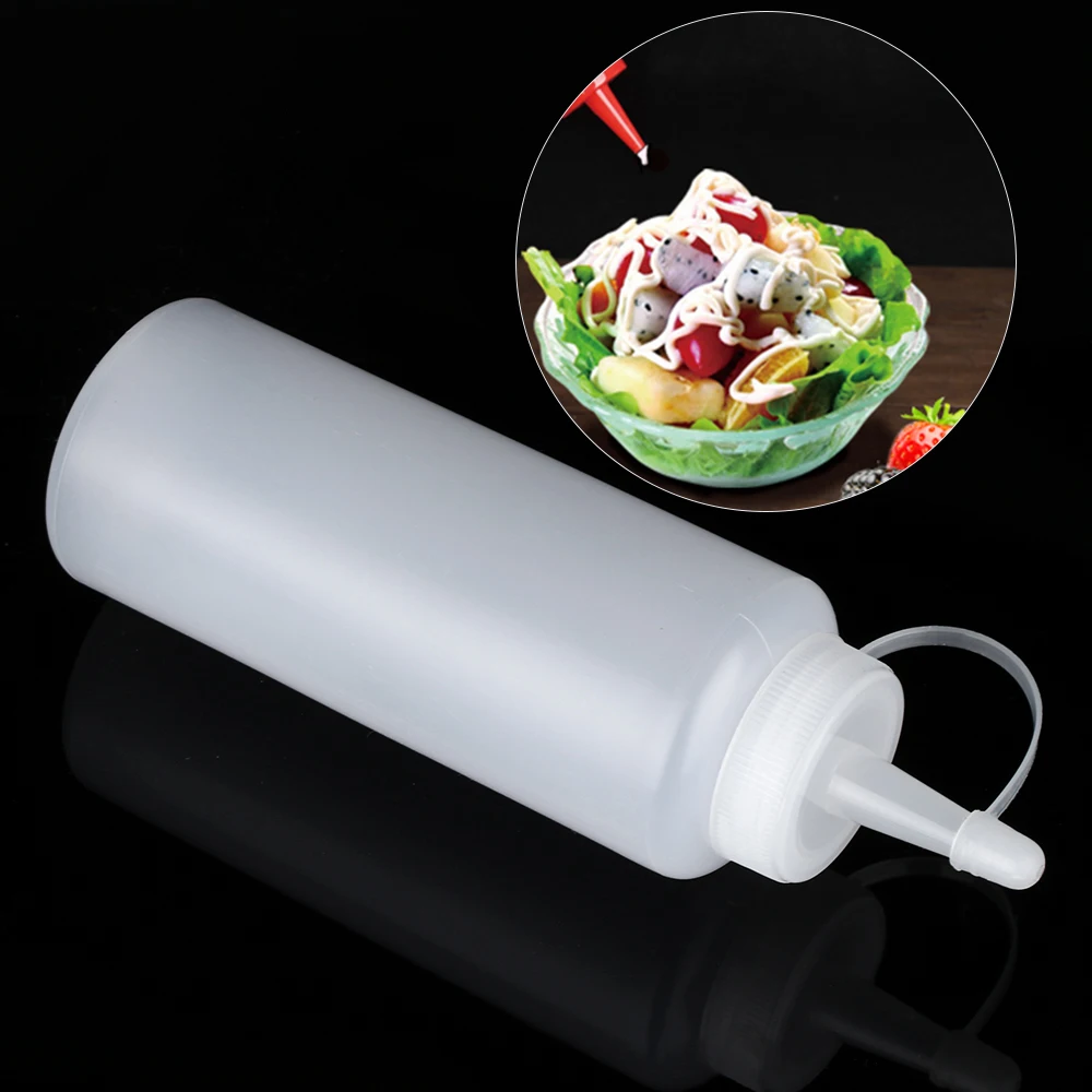 200/320/450/750ml Plastic Squeeze Bottle Cap Cake Decorating Tool Bread Baking Dessert Condiment Chocolate Dispenser Bottle Syrup Dispenser Jam Squeeze Bottles Condiment Bottles