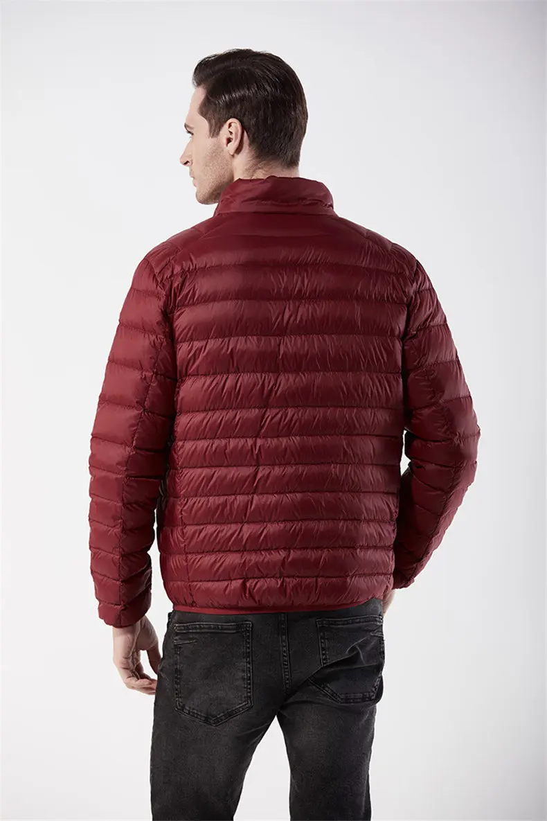 Customized White Duck Down Jacket Men Winter Ultralight Light Male Parka Coats Man Brand Clothing Water Resistant Outwear Autumn9