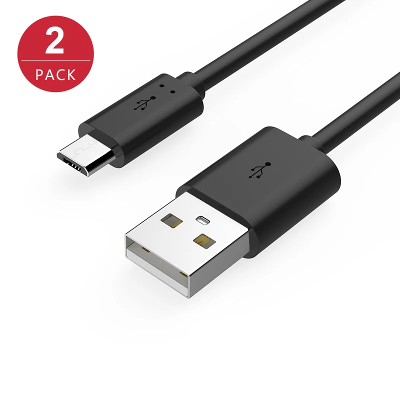 2 шт. в упаковке, плоский Micro USB кабель, быстрая зарядка, зарядное устройство для телефона, адаптер, кабель для передачи данных для samsung, Xiaomi, huawei, Android, зарядка для телефона - Цвет: Черный