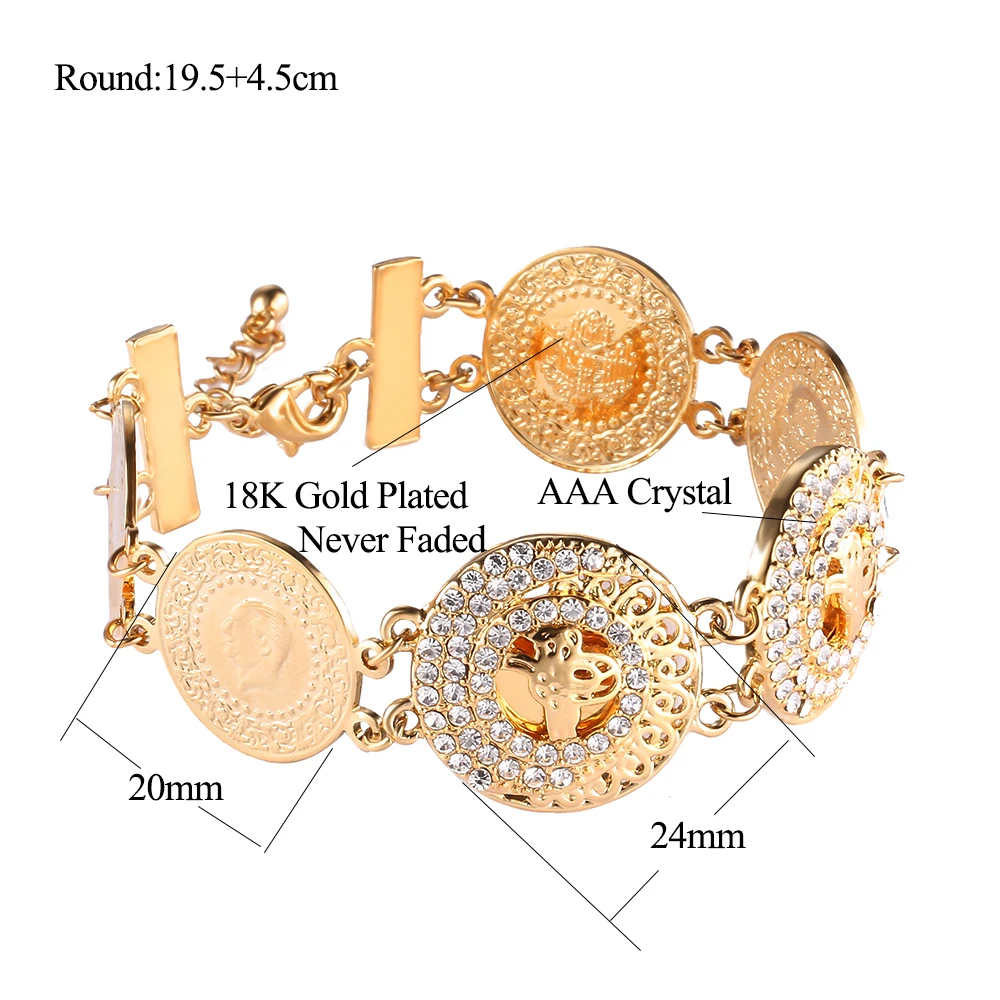 ААА с украшением в виде кристаллов для мусульманских браслет для Для женщин/Для мужчин золото Цвет Турция исламский Аллах Арабский Браслет, островов Теркс ювелирных изделий, Ближнего Востока и Африки