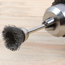 10 Pcs Mini WWire brush tool polishing wheel brush mini bristles welding metal surface pretreatment, grinding 3x13mm