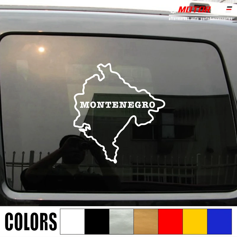 

Montenegro Pride Map Outline Decal Sticker Silhouette Car Vinyl die cut no bkgrd
