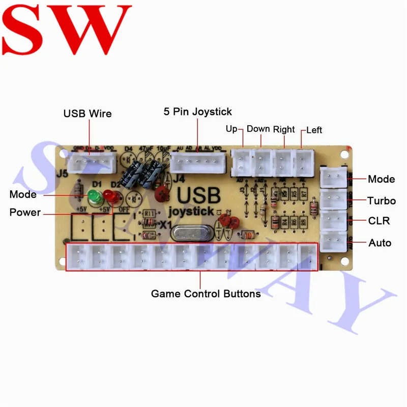 DIY аркадная ручка набор с аркадным джойстиком+ 24 мм и 30 мм кнопки запасные части USB кабель провода для аркадной игровой машины