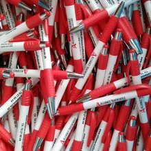 Новинка! Лидер продаж! Рекламная пластиковая белая ручка, лучший для компании логотип подарки 18057C