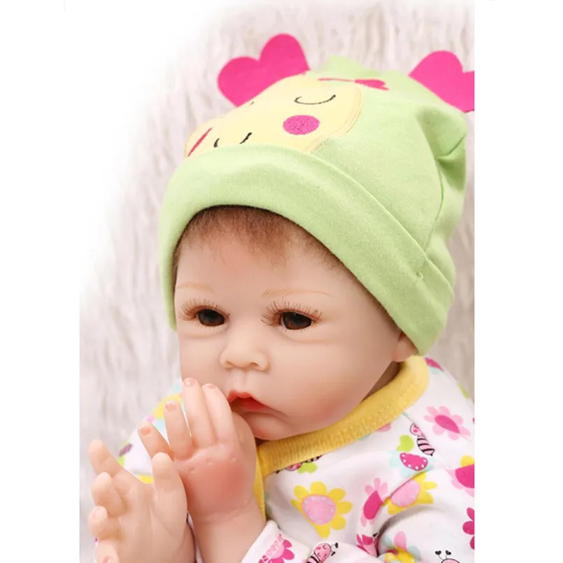

Real Reborn Babies Silicone Reborn Dolls with Clothes and Hat,20 Inch Lifelike Baby Reborn-Dolls for Girls Children