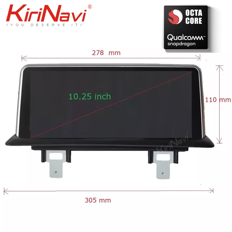 KiriNavi 8 Core 4+64G 10.25" 2din Android 9.0 autoradio car multimedia for BMW 1 Series 120i E81 E82 E87 automotivo head unit
