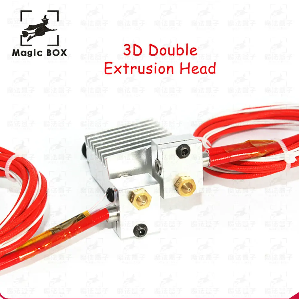 

1Set Chimera Extruder Double Nozzle Remote full Kits 0.4mm 1.75mm Double Head Multi-Extrusion V6 Dual Head 3D Printer parts