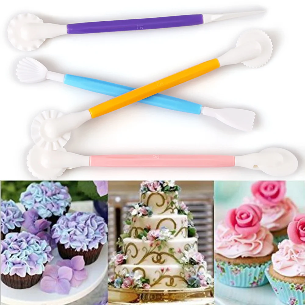 4 шт. 8 моделей помадки украшения торта инструменты для моделирования украшения цветов Ручка для кондитерских изделий резец утварь для выпечки формы для торта