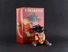 10cm japanese anime Dragon Ball PVC Action Figure Toy GK Sitting Dragon Ball Z War damage Goku car Decoration Model Toy kid gift