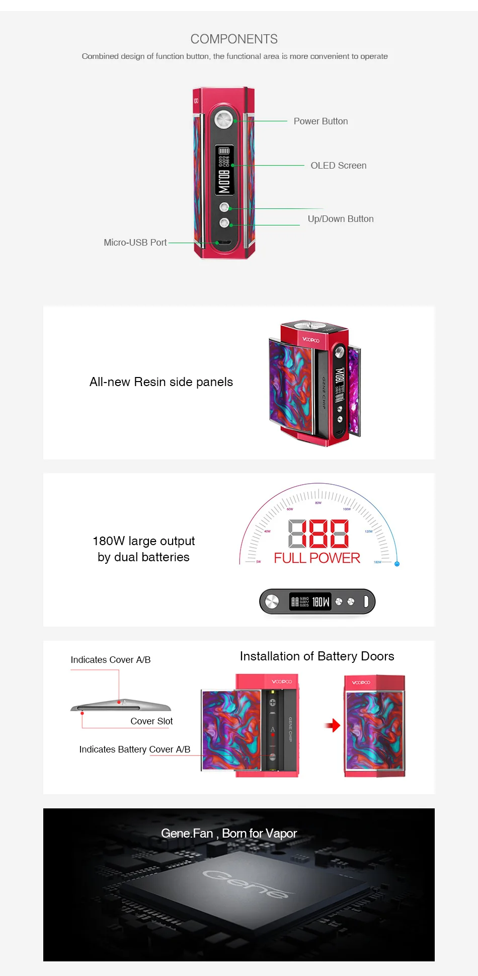 VOOPOO TOO Resin 180W TC Box MOD