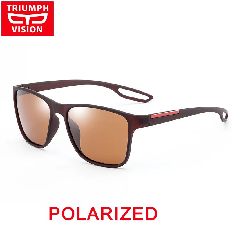 Триумф видения Поляризованные квадратный Солнцезащитные очки для женщин Для мужчин для вождения Защита от солнца Очки для Для мужчин градиент UV400 Черный оттенки мужской Óculos gafas-де-сол - Цвет линз: 006P