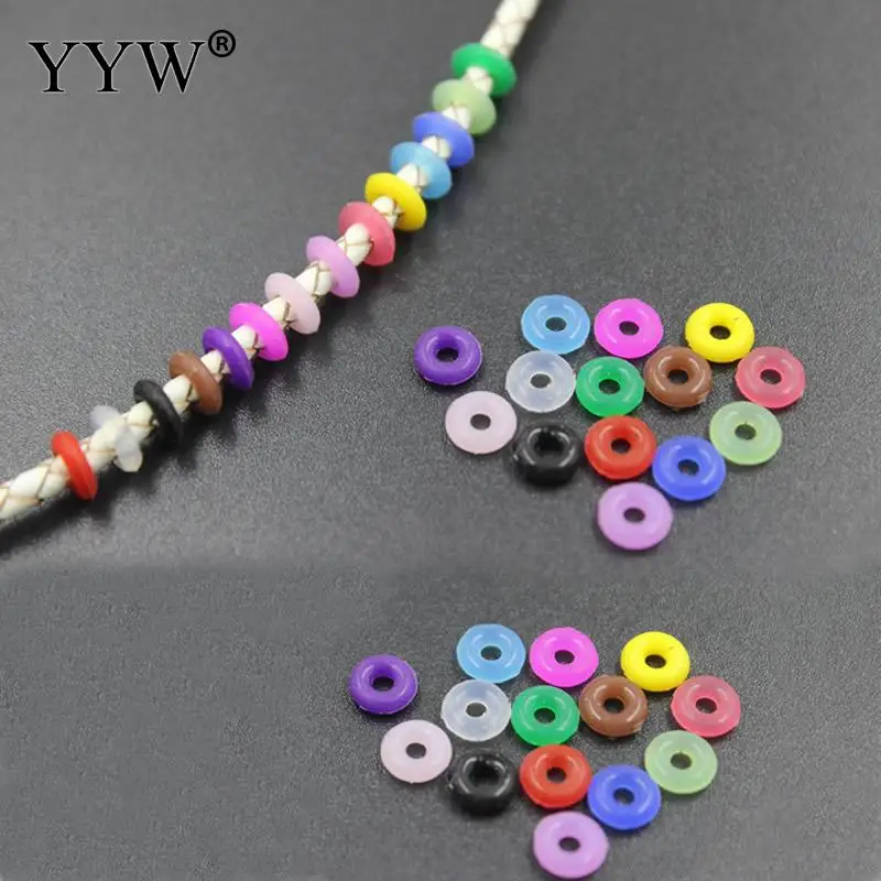 

100PCs/Bag 6mm Rubber Stopper Rings Charms Fit Charm Bracelet Jewelry Making Beads DIY Positioning Rubber Beads