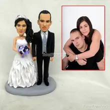 Статуэтка на заказ, свадебная фигурка торта, собака, кукла, фото, кукла, брелок, украшение свадебных тортов, скульптура, глиняная миниатюра