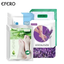 Efero 24 шт. = 12 пар детская отшелушивающая маска для ног пилинг носки для педикюра против трещин пятки отбеливающая омертвевшая маска для удаления кожи