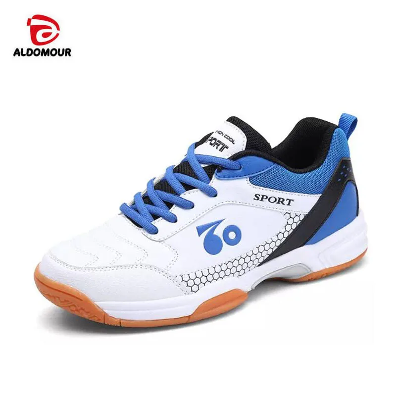 ALDOMOUR Men Professional Volleyball Shoes 2018 Anti Slipper Hard-Wearing Sports Table Tennis Blue Black Red Color |