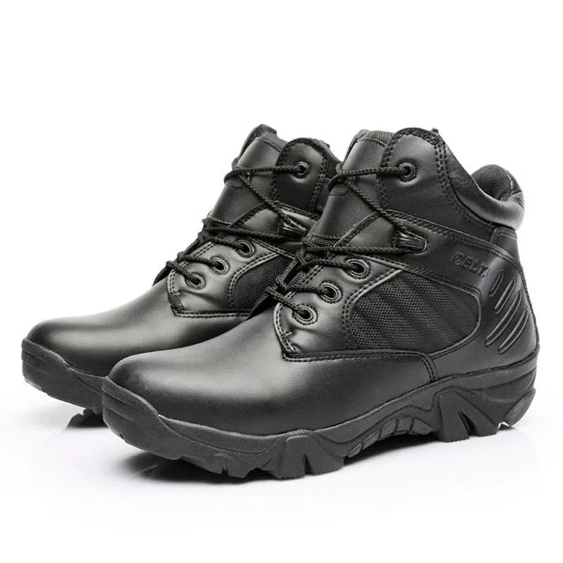 

2019 Winter Military Tactical Boots Men Round Toe Desert Combat Boots Outdoor Mens Leather Army Ankle Boots HH-226