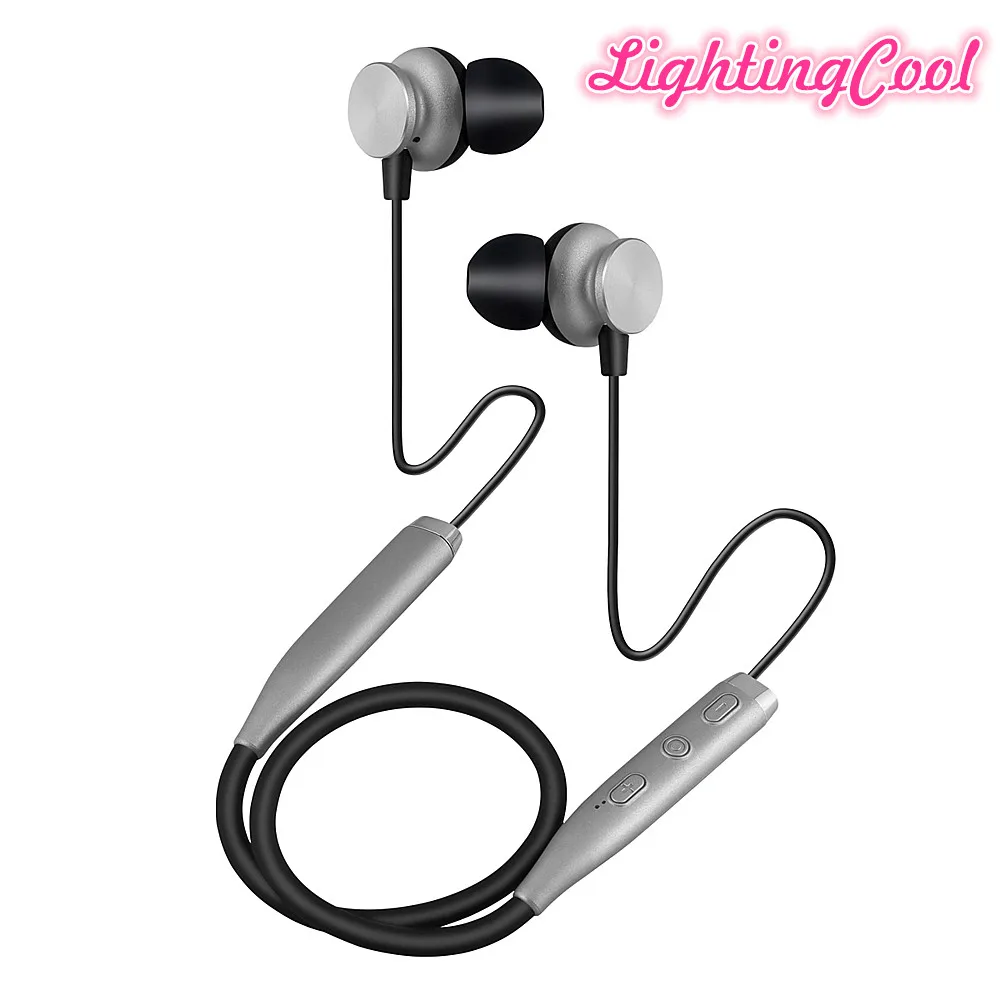 

Bluetooth Headphones Retractable Earbuds Neckband Wireless Headset Sport Sweatproof Earphones with Mic for mobile phones