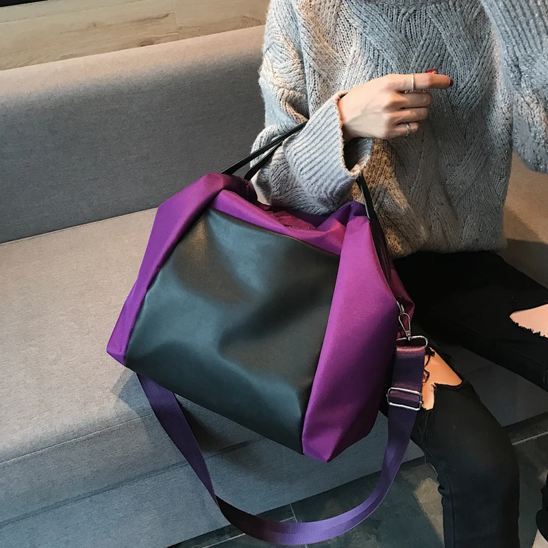 

Large Capacity Women Beach Bags Shoulder Mummy Handbag WaterProof Nylon Folding Tote Long Large Capacious Shopping Bags