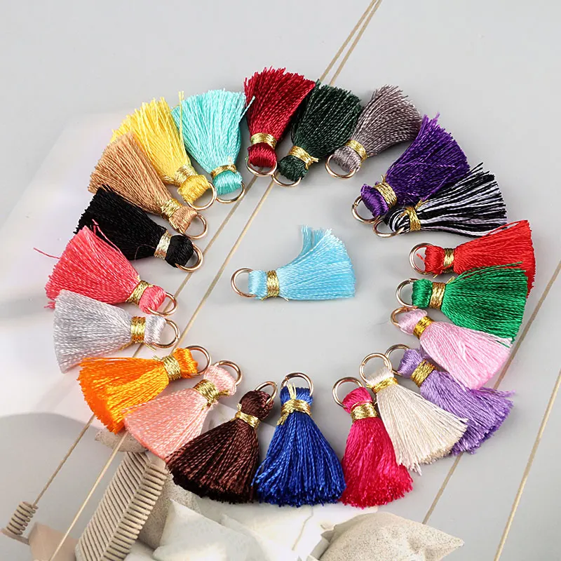Colorful Cotton Silky Silk Handmade Trim Tassel 40mm For Jewelry Crafts Design 