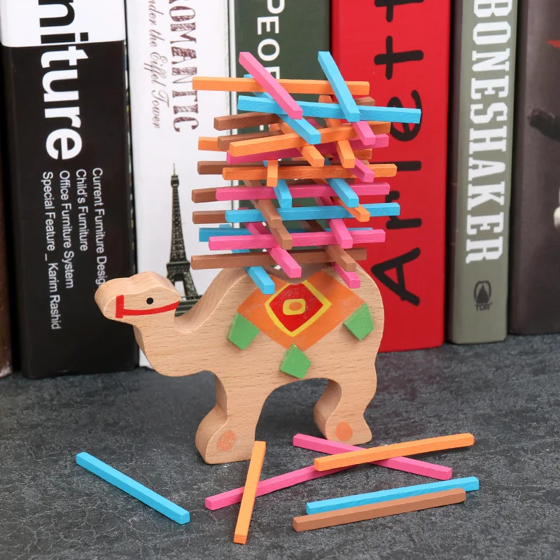 Строительные блоки игрушечные конфеты деревянная игра домино баланс Jenga дети Монтессори 3D обучающая игрушка ребенок обучающая деревянная игрушка 3л