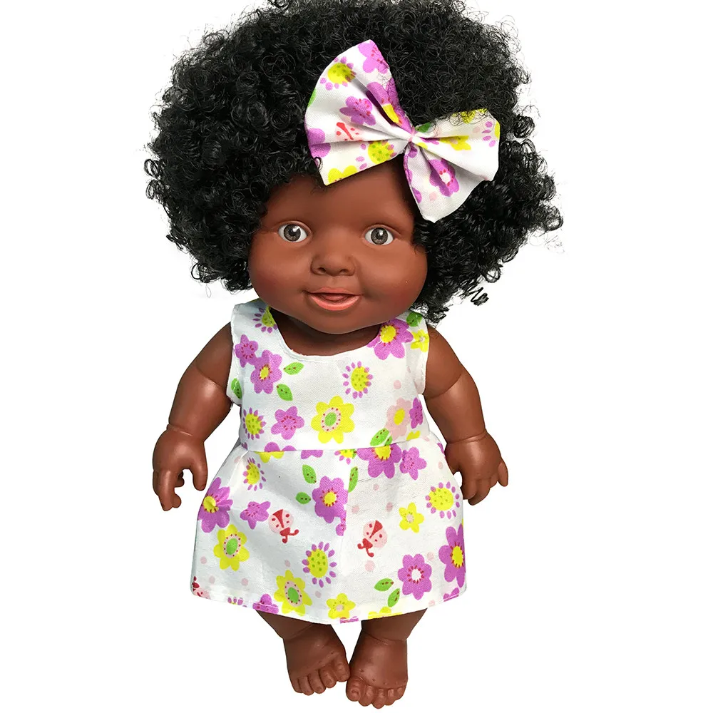 Новинка, модная детская подвижная африканская кукла, игрушка, черная кукла, лучший подарок, игрушка, рождественский подарок,#4 - Цвет: E