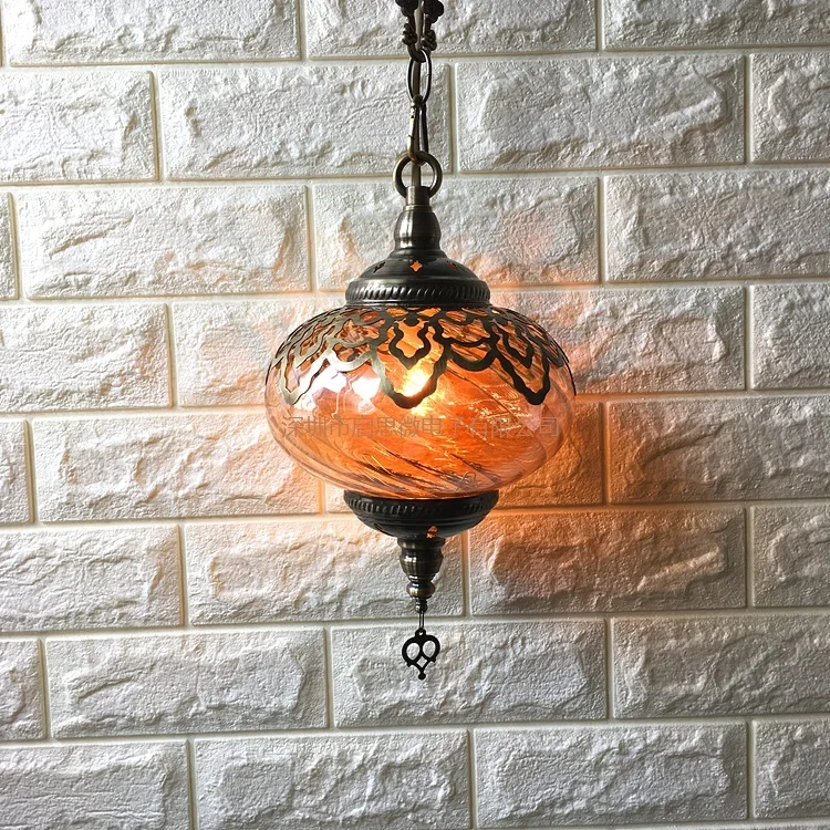 Новейший стиль, Турецкая Этническая таможня, полый светильник для резьбы, романтическая лампа для кафе, ресторана, бара, дерева, подвесной светильник, стеклянный светильник