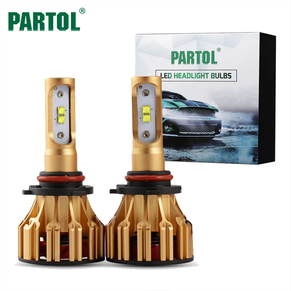 Partol Car Headlight kit H4 H7 LED Bulbs H11 9005 HB3 9006 HB4 H13 LED Headlamp