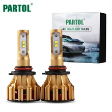 Partol фар автомобиля комплект H4 H7 светодиодный лампы H11 9005 HB3 9006 HB4 H13 светодиодный налобный фонарь комплект 70 Вт 7000lm 6500 К авто светодиодный свет лампы Туман