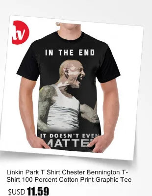 Linkin Park, футболка, Честер Беннингтон, футболка, полиэстер, с графическим принтом, футболка, короткий рукав, 6xl, мужская повседневная футболка