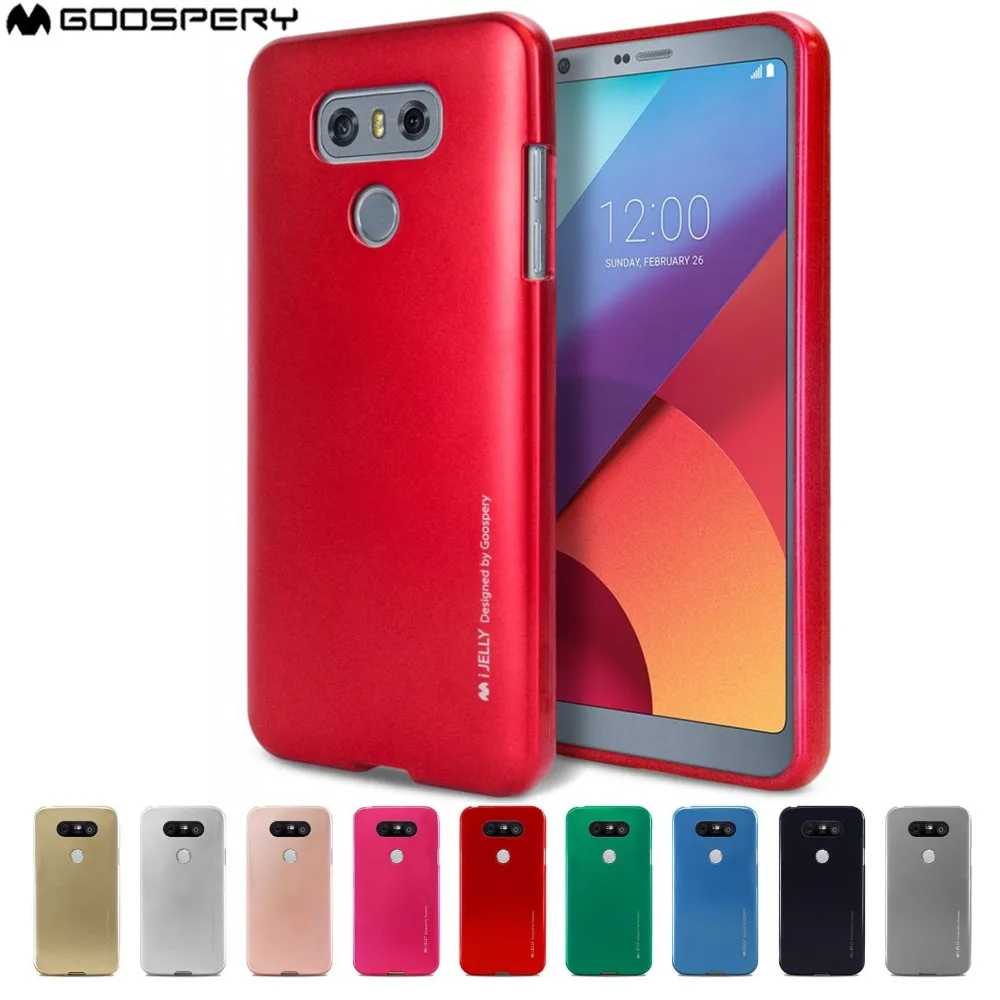 

Original Mercury Goospery Soft TPU Gel i -Jelly Metallic Color Case Covers for LG K10 V20 G4 G5 G6