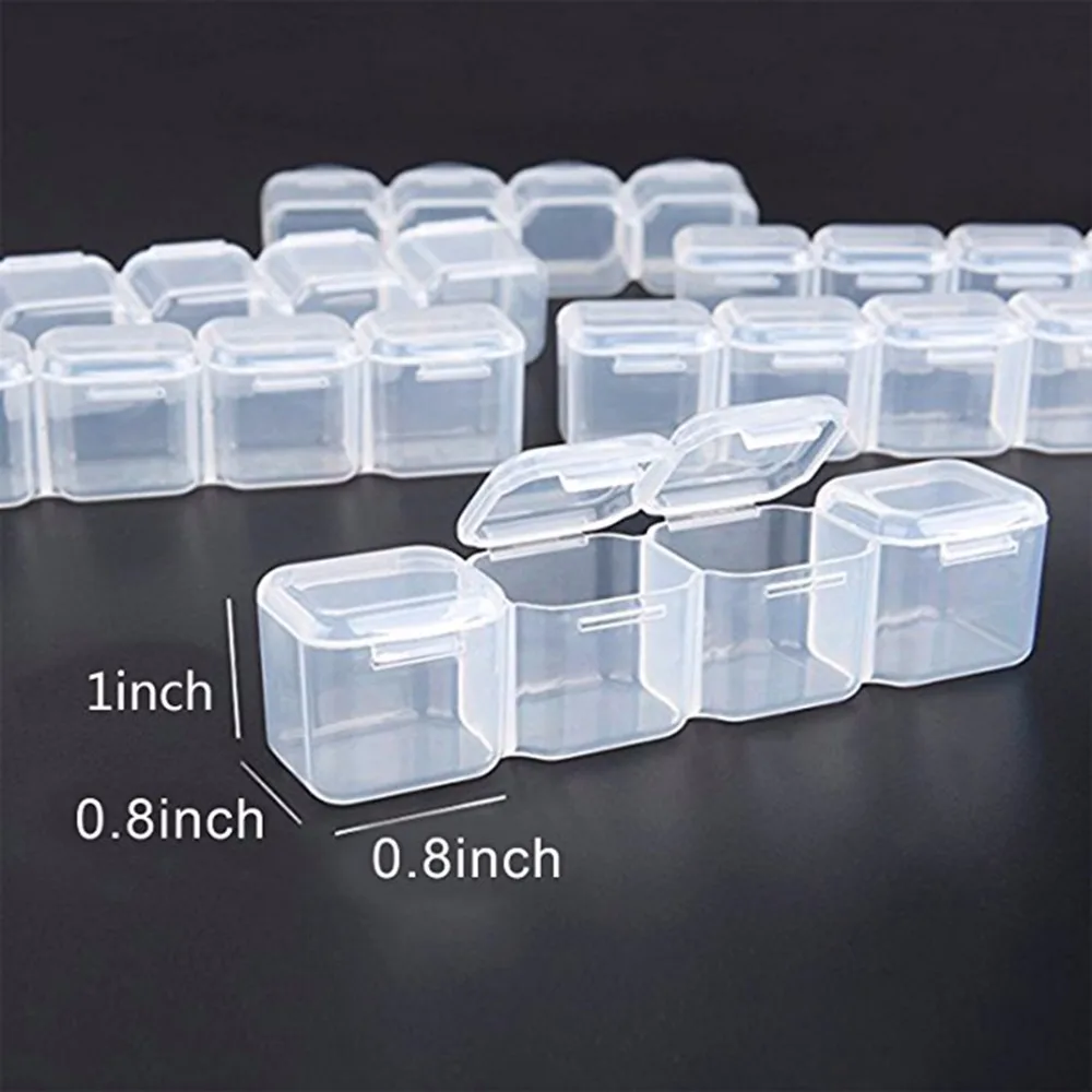 28 Lattices Detachable Diamond Embroidery Accessories Storage Box Case Organizer Sorting Holder Rhinestone Divider With Cover