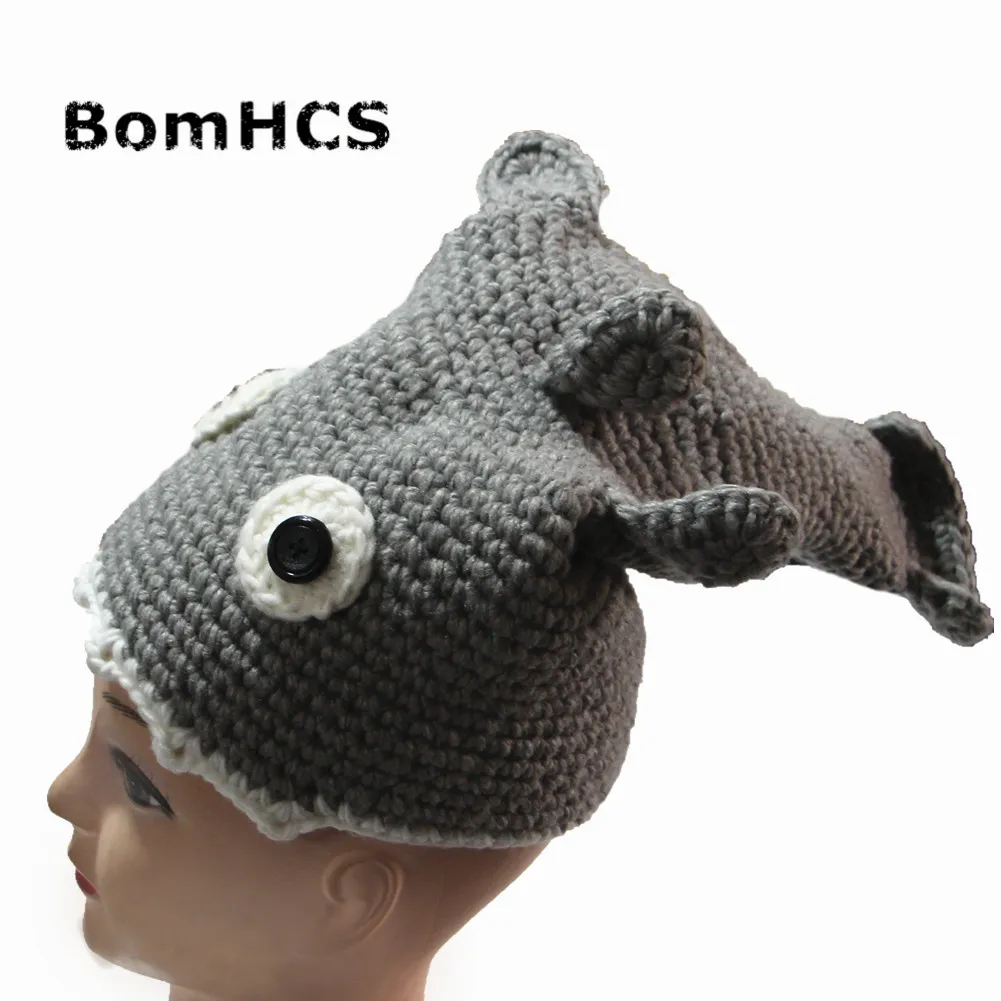 BomHCS Novetly Shark Hat ручная работа вязаная шапочка с животными для мартовских вечерние подарки