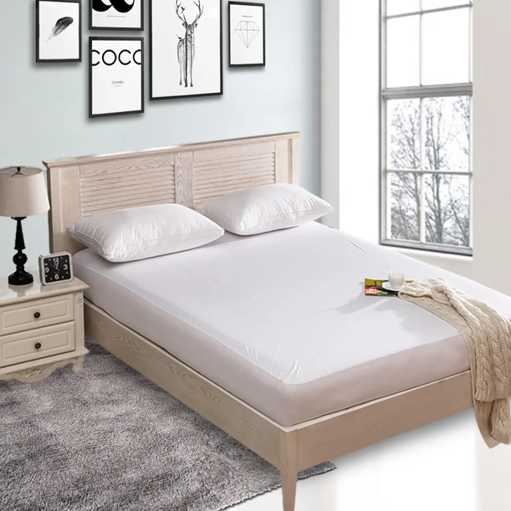  Mattress Cover Protector Waterproof Pad King Size Anti Mite Mattress Topper Bug Proof Mattress Pad 