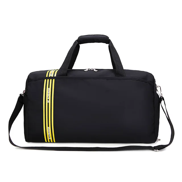 Stripe Pattern Soft Sports Bag Waterproof Gym Bag with Independent ...