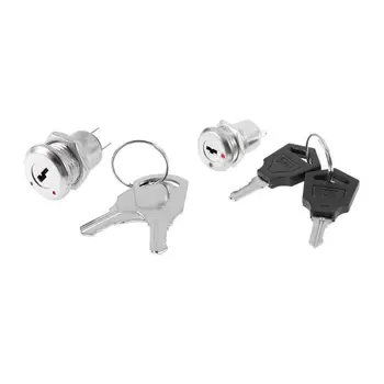 

Electronic Key ON OFF Lock Switch Phone Lock Security Power Switch with Key Security Power Switch Tubular Terminals with 2 Keys