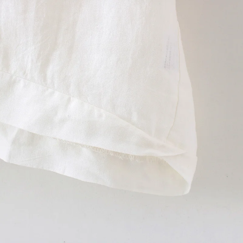 Этнический винтажный Белый Цветочный вышитый Blusa для женщин свободный наполовину спущенный рукав рубашка Женский хлопковый льняной Топ Повседневный Blusas