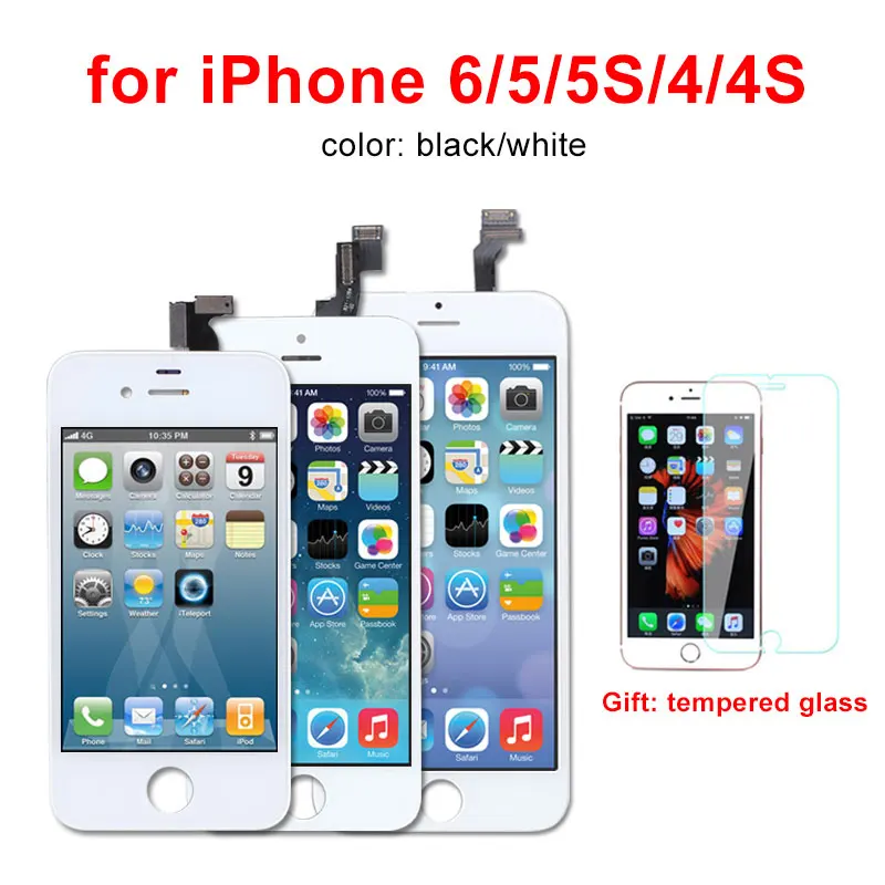 

For iPhone 6 5S 5 4S 4 LCD Display AAA Quality Touch Screen Digitizer Assembly Pantalla for iPhone 6 Screen Replacment Ecran